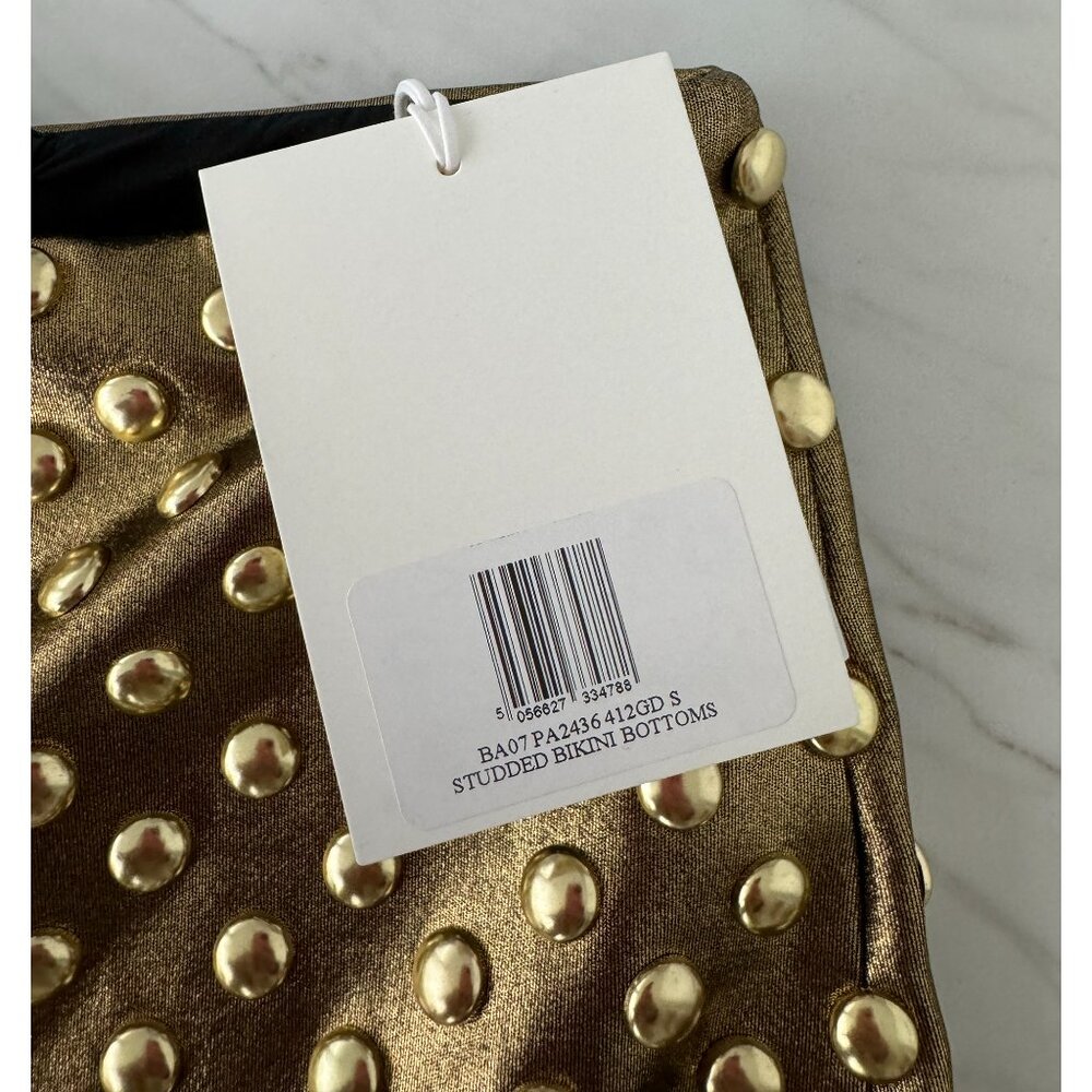 PHOEBE PHILO FIRST EDIT DROP 2 STUDDED BIKINI BOTTOMS HOT PANTS SM $1300 CELINE - Picture 5 of 6